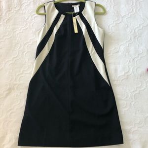 ESLEY Black and White Dress